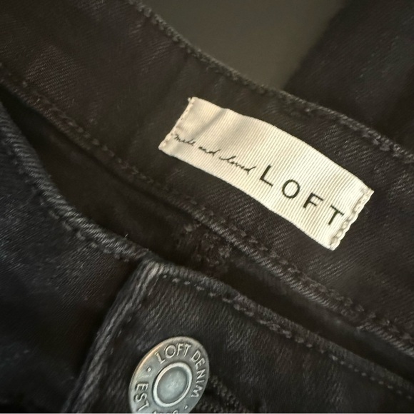 Loft curvy skinny Black Denim Pants size 32/14 women’s - Picture 2 of 7
